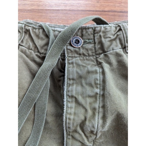 Abercrombie Fitch Shorts Mens 32 Army Y2K Button Drawstring Paratrooper Heavy A4 - Picture 4 of 9